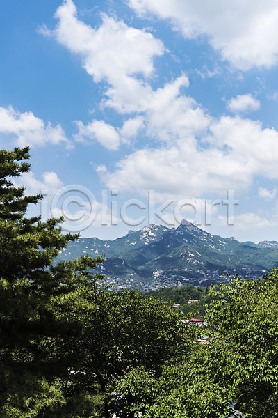 사람없음 JPG 포토 구름(자연) 나무 산 야외 인왕산 자연 주간 트래킹 풍경(경치) 하늘 한양도성
