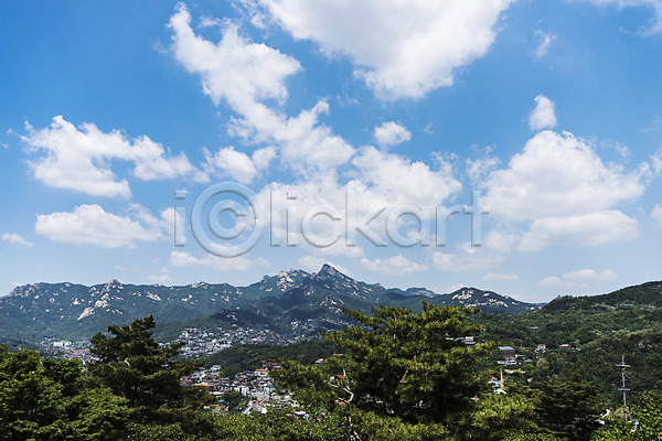 사람없음 JPG 포토 나무 산 야외 인왕산 자연 주간 풍경(경치) 하늘 한국 한양도성