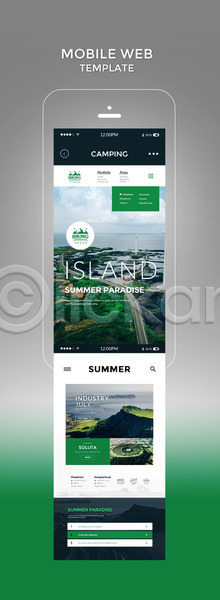 사람없음 PSD 모바일템플릿 웹템플릿 템플릿 디자인시안 모바일 모바일사이트 모바일웹 바캉스 섬 스마트폰 여름휴가 여행 제주도 초록색 해변 홈페이지