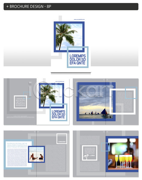 남자 두명 여자 외국인 INDD ZIP 뒷모습 인디자인 템플릿 사각형 야자수 요트 칵테일 팜플렛 해변