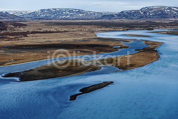 사람없음 JPG 포토 강 산 아이슬란드 야외 유럽 유럽풍경 자연 주간 초원(자연) 풍경(경치) 해외풍경