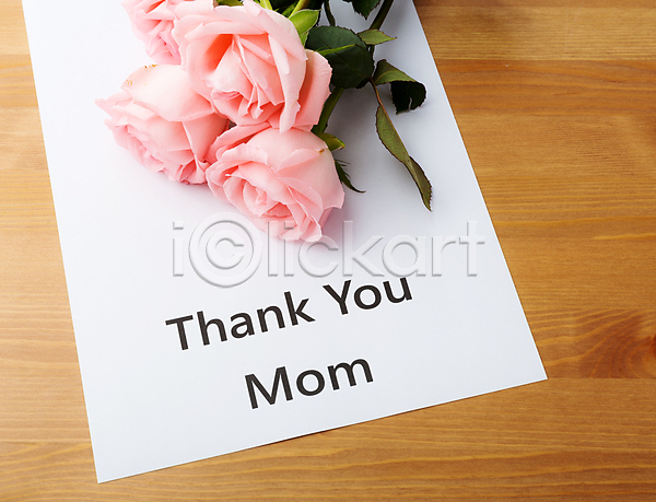감사 사랑 사람없음 JPG 포토 해외이미지 레터링 백그라운드 분홍색 어머니의날 장미 종이 해외202004