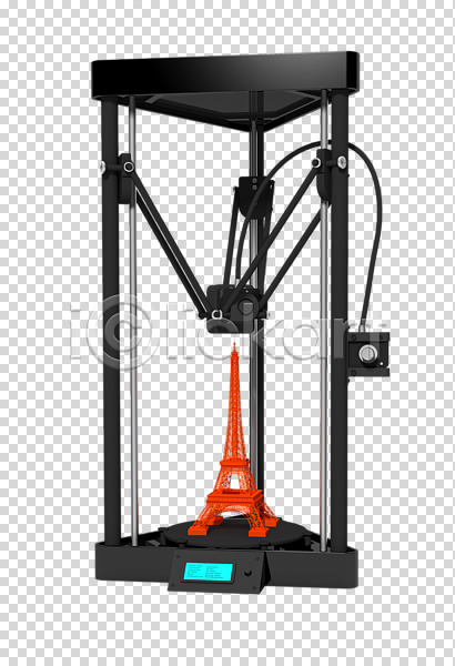사람없음 3D PNG 디지털합성 입체 편집이미지 3D소스 3D프린터 4차산업 기계 목업 에펠탑 인쇄기 편집 편집소스
