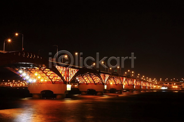 사람없음 JPG 포토 강 다리(건축물) 도시 아치 야간 야경 야외 조명 풍경(경치) 한강 한국