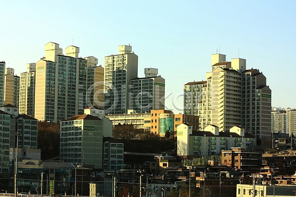 사람없음 JPG 포토 도시 도심 빌딩 아파트 야외 주간 풍경(경치) 하늘 한국