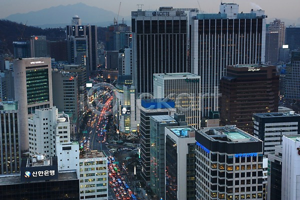 사람없음 JPG 포토 도로 도심 빌딩 야외 자동차 주간 풍경(경치) 한국