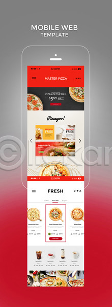 사람없음 PSD 모바일템플릿 웹템플릿 템플릿 다양 디자인시안 모바일 모바일사이트 모바일웹 빨간색 샐러드 스마트폰 커피 피자 홈페이지