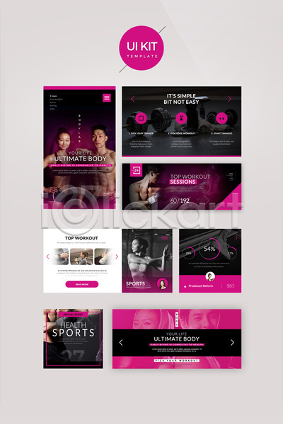20대 30대 남자 성인 성인만 여러명 여자 한국인 PSD 웹템플릿 템플릿 UI UI키트 건강 디자인시안 분홍색 세트 와인잔 운동 트레이너 헬스 헬스장 홈페이지
