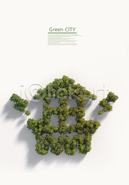 환경보전 사람없음 3D PSD 디지털합성 편집이미지 그린에너지 나무 에코 주택 초록색 친환경 편집 합성
