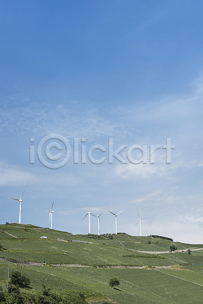 사람없음 JPG 포토 강원도 고랭지 매봉산 배추밭 산 태백 풍경(경치) 풍력에너지 하늘 한국