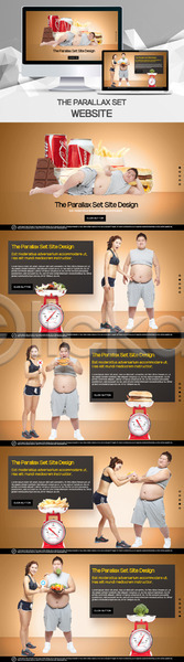 20대 남자 성인 성인만 여러명 여자 한국인 PSD 사이트템플릿 웹템플릿 템플릿 가을(계절) 건강 다이어트 모니터 반응형 비만 시차스크롤 저울 트레이너 패럴렉스 패스트푸드 홈페이지 홈페이지시안