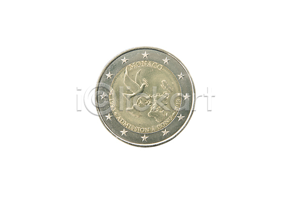 사람없음 JPG 포토 해외이미지 2 고립 기념 돈 동전 모나코 수집 유럽 유로 해외202004 흰색