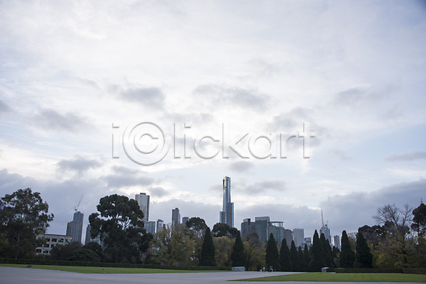 사람없음 JPG 포토 공원 구름(자연) 나무 도시 빌딩 야외 주간 풍경(경치) 하늘 해외 해외풍경 호주