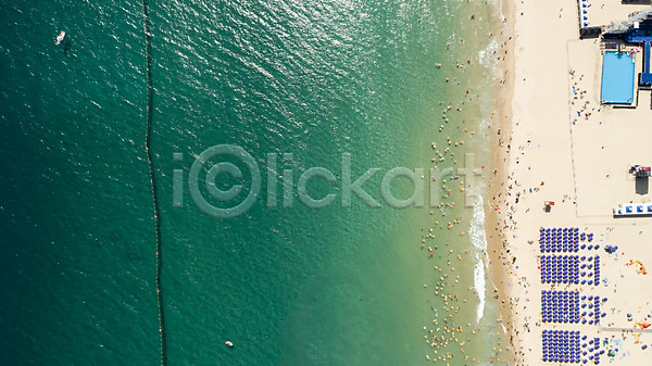 사람없음 JPG 포토 하이앵글 항공촬영 바다 부산 야외 주간 파라솔 풍경(경치) 한국 해변 해수욕장 해운대 해운대해수욕장