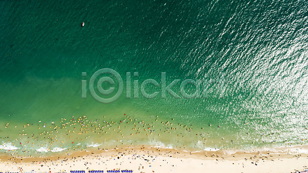 사람없음 JPG 포토 하이앵글 항공촬영 바다 부산 야외 주간 풍경(경치) 한국 해변 해수욕장 해운대 해운대해수욕장