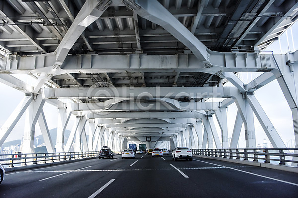 사람없음 JPG 포토 광안대교 다리(건축물) 도로 부산 야외 자동차 주간 차도 풍경(경치) 한국