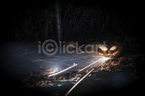 사람없음 JPG 포토 공포 나뭇잎 불꽃(불) 빛 야간 야외 잭오랜턴 할로윈