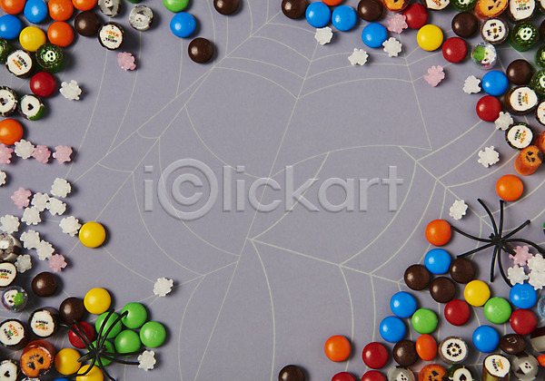 사람없음 JPG 포토 거미 거미줄 별사탕(사탕) 사탕 스튜디오촬영 실내 초콜릿 프레임 할로윈
