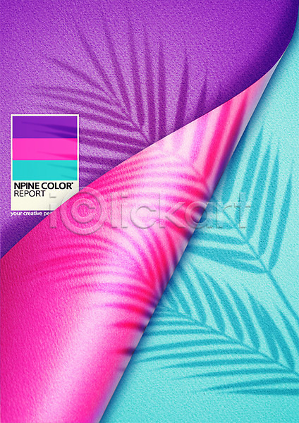 사람없음 PSD 디지털합성 편집이미지 그림자 나뭇잎 보라색 분홍색 조합 컬러 컬러리스트 하늘색 합성