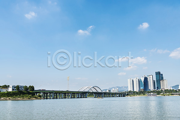 사람없음 JPG 포토 건물 건축 구름(자연) 다리(건축물) 빌딩 서울 야외 양화대교 주간 풍경(경치) 하늘 한강 한강다리 한국