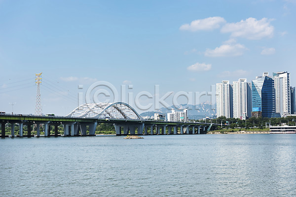 사람없음 JPG 포토 건물 건축 나무 다리(건축물) 빌딩 서울 야외 양화대교 주간 풍경(경치) 하늘 한강 한강다리 한국