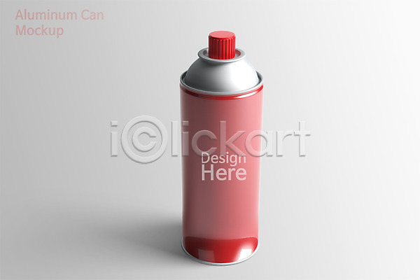 사람없음 3D PSD 디지털합성 입체 편집이미지 3D소스 가스 목업 부탄가스 빨간색 캔 편집 편집소스 한개