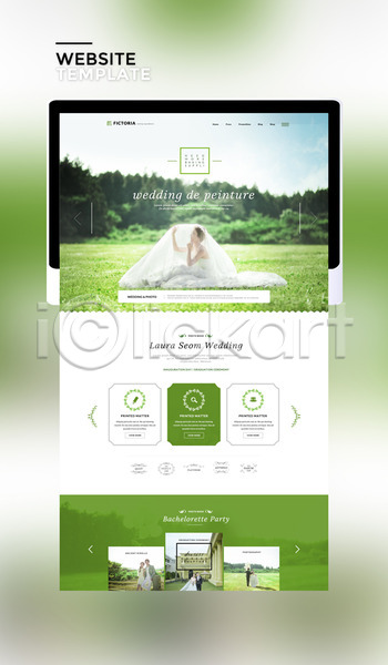 30대 남자 성인 성인만 여러명 여자 한국인 PSD 사이트템플릿 웹템플릿 템플릿 결혼 신랑 신부(웨딩) 웨딩드레스 초록색 초원(자연) 태블릿 홈페이지 홈페이지시안