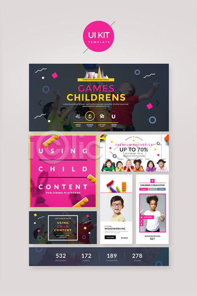 남자 서양인 어린이 어린이만 여러명 여자 외국인 한국인 흑인 PSD 웹템플릿 템플릿 UI UI키트 교육 글로벌 다인종 디자인시안 분홍색 블록 어린이교육 홈페이지