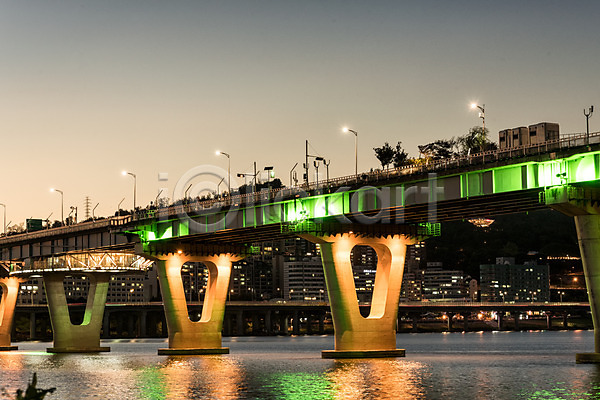사람없음 JPG 포토 가로등 강 건물 광진교 다리(건축물) 서울 야경 야외 주간 풍경(경치) 하늘 한강
