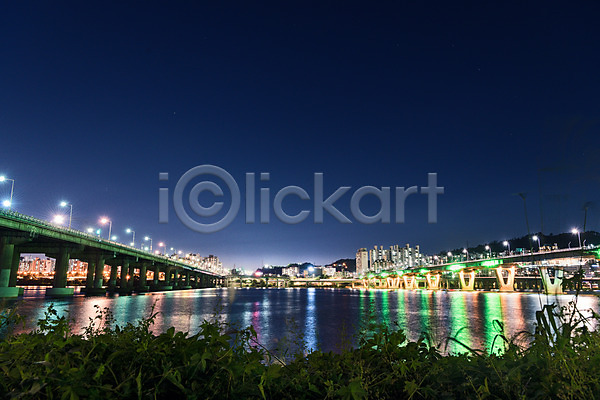 사람없음 JPG 포토 강 건물 광진교 다리(건축물) 빛 서울 야간 야경 야외 잔디 풍경(경치) 하늘 한강