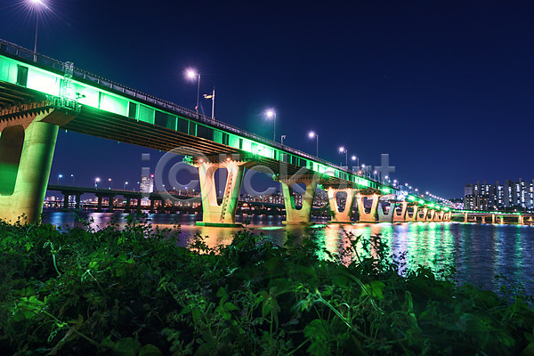 사람없음 JPG 포토 강 건물 광진교 다리(건축물) 빛 서울 식물 야간 야경 야외 풍경(경치) 하늘 한강