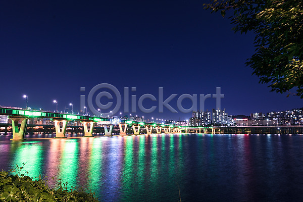 사람없음 JPG 포토 강 건물 광진교 나무 다리(건축물) 빛 서울 야간 야경 야외 풍경(경치) 하늘 한강