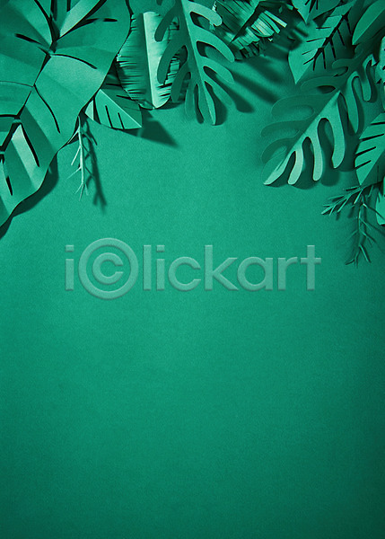 사람없음 JPG 포토 나뭇잎 스튜디오촬영 실내 종이 초록색 페이퍼아트 프레임
