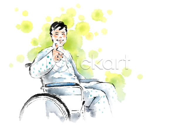 남자 성인 한명 PSD 일러스트 건강 손짓 앉기 의학 최고 캘리그라피 환자 휠체어