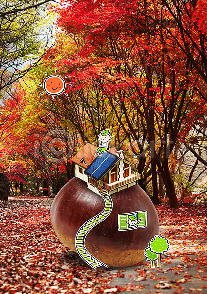 두명 AI(파일형식) 포토일러 가을(계절) 계단 그린슈머 그린캠페인 나무 단풍 모형 밤(견과류) 숲 에코 자연보호 주택 집열판 창문 태양 태양에너지