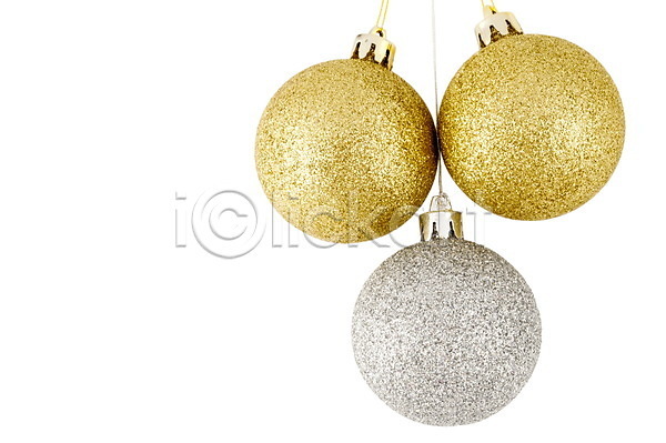 사람없음 JPG 포토 해외이미지 12월 겨울 고립 공 은색 장식 장식볼 크리스마스 해외202004 황금