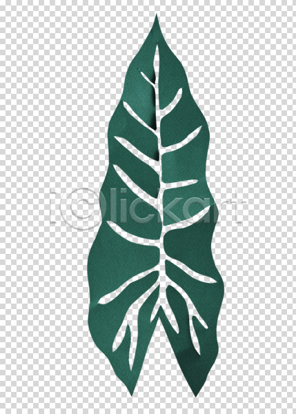 사람없음 PNG 편집이미지 나뭇잎 종이 초록색 페이퍼아트 편집 편집소스 한개