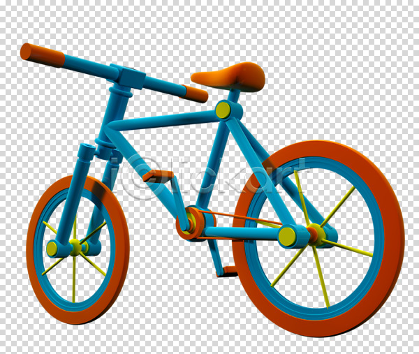 사람없음 3D PNG 디지털합성 편집이미지 3D소스 자전거 한개