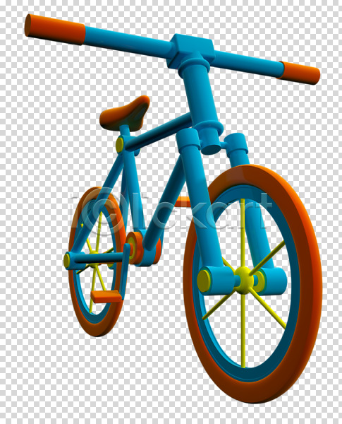 사람없음 3D PNG 디지털합성 편집이미지 3D소스 자전거 한개