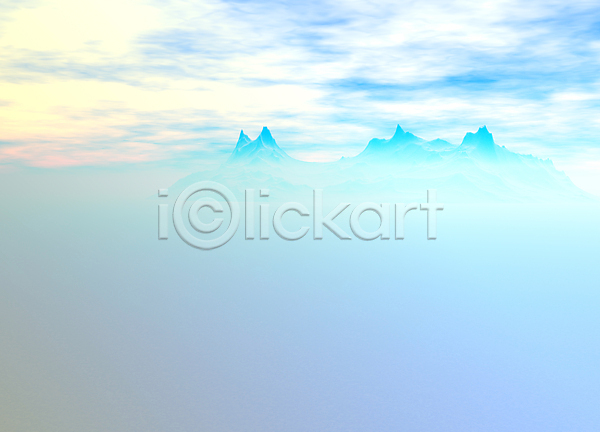 부드러움 시원함 신선 추위 사람없음 3D JPG 일러스트 포토 해외이미지 거리 만들기 백그라운드 산 수평선 언덕 파란색 풍경(경치) 하늘 해외202004