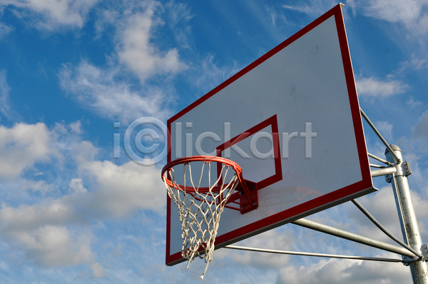 청춘(젊음) 사람없음 JPG 포토 해외이미지 구름(자연) 농구 농구대 야외 오브젝트 주간 하늘
