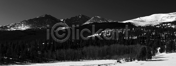 사람없음 JPG 포토 해외이미지 12월 검은색 겨울 눈내림 산 숲 자연 절정 콜로라도 크리스마스 해외202004 해외포토 흰색 힘 힘찬