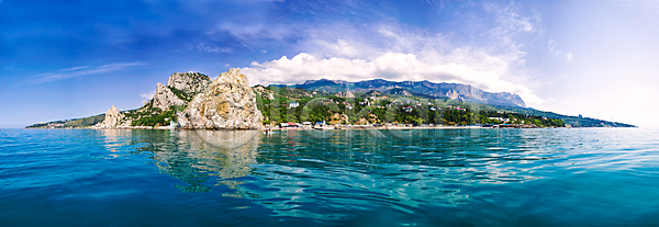 침묵 휴식 사람없음 JPG 포토 해외이미지 구름 물 반사 산 섬 숲 야외 여름 우크라이나 자연 타운 파노라마 풍경 하늘 해외202004 해외포토