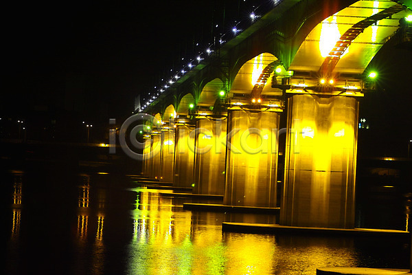 사람없음 JPG 포토 강 다리(건축물) 당산철교 도시 반사 백그라운드 빛 서울 야간 야경 야외 자연 조명 풍경(경치) 한강 한강다리 한국