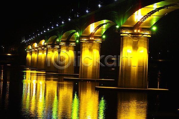 사람없음 JPG 포토 강 다리(건축물) 당산철교 도시 반사 백그라운드 빛 서울 야간 야경 야외 자연 조명 풍경(경치) 한강 한강다리 한국
