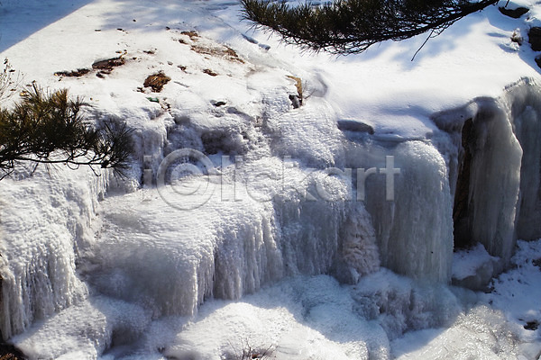 사람없음 JPG 포토 겨울 계곡 계절 눈(날씨) 배경화면 백그라운드 사계절 산정호수 야외 자연 주간 폭포 풍경(경치)