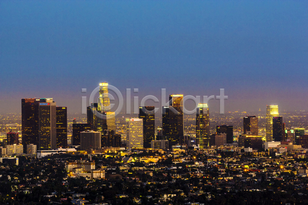 사람없음 JPG 포토 해외이미지 건물 고층빌딩 도시 도시풍경 도심 로스앤젤레스 미국 야간 야경 야외 캘리포니아 풍경(경치) 하늘 해외202004