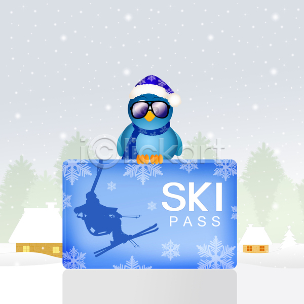 만족 추위 사람없음 JPG 일러스트 포토 해외이미지 겨울 계절 냉동 눈내림 만화 산 선글라스 스키 스키선수 스포츠 신용카드 조류 통과 파란색 해외202004