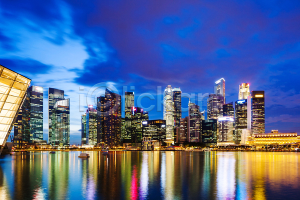 사람없음 JPG 포토 해외이미지 건물 대도시 도시 도시풍경 도심 싱가폴 야간 야경 야외 풍경(경치) 해외202004