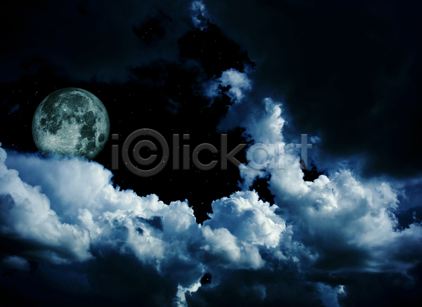 사람없음 JPG 포토 해외이미지 구름(자연) 달 밤하늘 보름달 야간 야외 해외202004